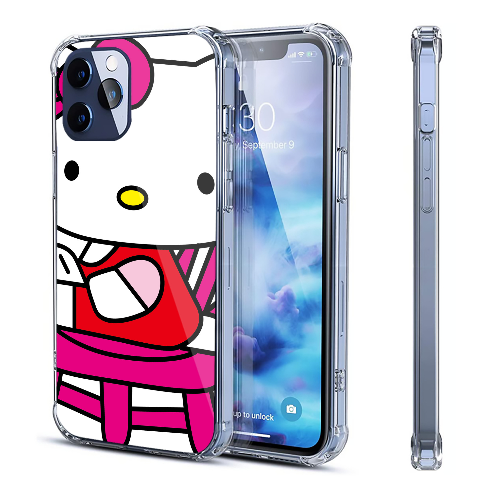 （画像用） Hello Kitty ハローキティ 【iPhone 12シリーズ対応】透明スマホケース（クリアソフトケース）